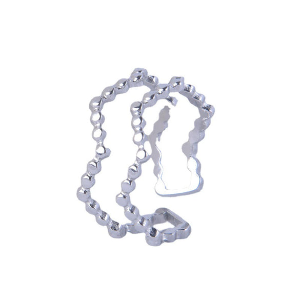 Wholesale Women's Titanium Steel And Stainless Steel Geometric Style Ring With Electroplating