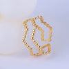 Wholesale Women's Titanium Steel And Stainless Steel Geometric Style Ring With Electroplating
