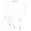 Wholesale Women's Titanium Steel And Stainless Steel Geometric Water Drop Tassel Earrings With Electroplating
