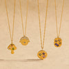 Wholesale Women's Titanium Steel And Stainless Steel Geometric Zircon Diamond Light Luxury Necklace