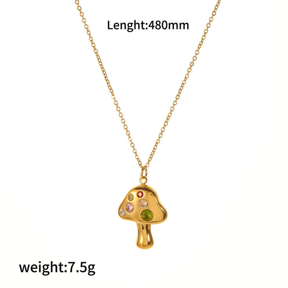 Wholesale Women's Titanium Steel And Stainless Steel Geometric Zircon Diamond Light Luxury Necklace