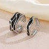 Wholesale Women's Titanium Steel And Stainless Steel Hip Hop Exaggerated Geometric Electroplated Ring