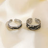 Wholesale Women's Titanium Steel And Stainless Steel Hip Hop Exaggerated Geometric Electroplated Ring