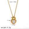 Wholesale Women's Titanium Steel And Stainless Steel Inlaid Opal And Cat's Eye Drop Shape Clavicle Chain Necklace Light Luxury All Match