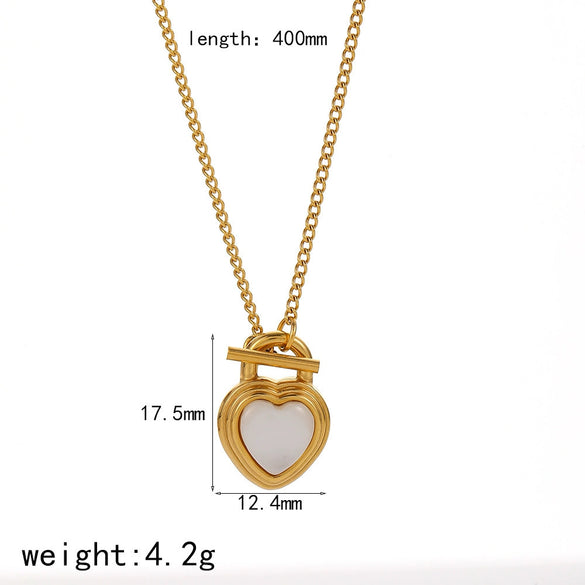 Wholesale Women's Titanium Steel And Stainless Steel Inlaid Opal And Cat's Eye Drop Shape Clavicle Chain Necklace Light Luxury All Match