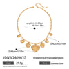 Wholesale Women's Titanium Steel And Stainless Steel Necklace With Heart Water Drop Bell Patterns Electroplated