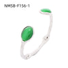 Wholesale Women's Titanium Steel And Stainless Steel Oval Natural Stone Electroplated Retro Light Luxury Niche Design Bracelet