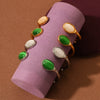Wholesale Women's Titanium Steel And Stainless Steel Oval Natural Stone Electroplated Retro Light Luxury Niche Design Bracelet