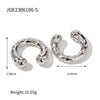 Wholesale Women's Titanium Steel And Stainless Steel Punk Earrings And Necklace With Electroplating Design