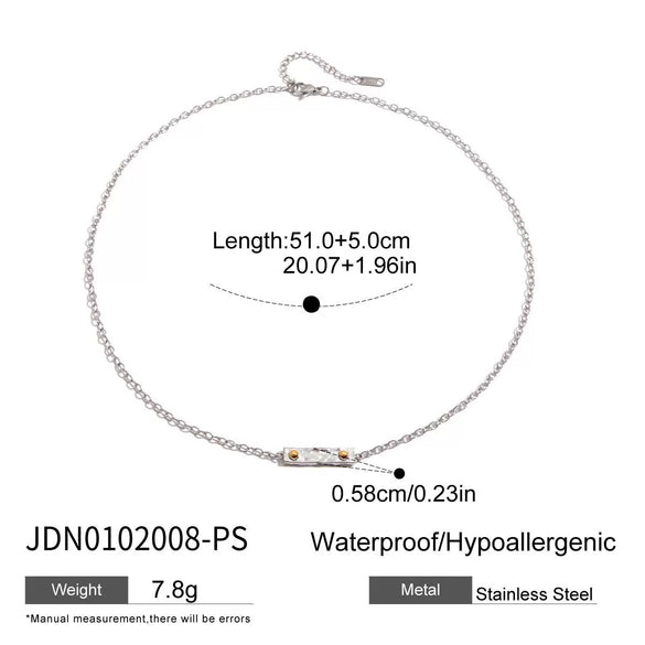Wholesale Women's Titanium Steel And Stainless Steel Punk Earrings And Necklace With Electroplating Design