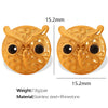 Wholesale Women's 316L Stainless Steel Animal Owl Pendant Earrings With Electroplating Design
