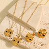 Wholesale Women's 316L Stainless Steel Animal Owl Pendant Earrings With Electroplating Design