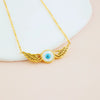 Wholesale Women's Titanium Steel Blue Eye Necklace With Electroplating
