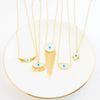 Wholesale Women's Titanium Steel Blue Eye Necklace With Electroplating