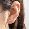 Wholesale Women's Titanium Steel Bow Ear Nails With Zirconia Design Little Fresh Style