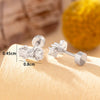 Wholesale Women's Titanium Steel Bow Ear Nails With Zirconia Design Little Fresh Style
