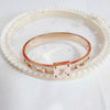Wholesale Women's Titanium Steel Bracelet In Rose Gold Color With Polish Finish French Retro And Minimalist Style