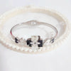 Wholesale Women's Titanium Steel Bracelet In Rose Gold Color With Polish Finish French Retro And Minimalist Style