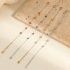 Wholesale Women's Titanium Steel Bracelet Inlaid With Color Zircon Fashion Geometric Style Electroplated Light Luxury High End Sense