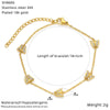 Wholesale Women's Titanium Steel Bracelet Inlaid Zirconia With Geometric And Flower Bow Patterns Gold Plated Jewelry