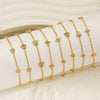 Wholesale Women's Titanium Steel Bracelet Inlaid Zirconia With Geometric And Flower Bow Patterns Gold Plated Jewelry