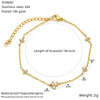 Wholesale Women's Titanium Steel Bracelet Inlaid Zirconia With Geometric And Flower Bow Patterns Gold Plated Jewelry