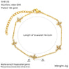 Wholesale Women's Titanium Steel Bracelet Inlaid Zirconia With Geometric And Flower Bow Patterns Gold Plated Jewelry