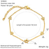 Wholesale Women's Titanium Steel Bracelet Inlaid Zirconia With Geometric And Flower Bow Patterns Gold Plated Jewelry