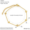 Wholesale Women's Titanium Steel Bracelet Inlaid Zirconia With Geometric And Flower Bow Patterns Gold Plated Jewelry