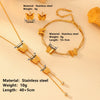 Wholesale Women's Titanium Steel Butterfly Jewelry With Diamond And Love Water Drops Bell Pattern