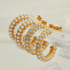 Wholesale Women's 316L Stainless Steel C Shaped Simple Retro Electroplated Imitation Pearl All Match Earrings