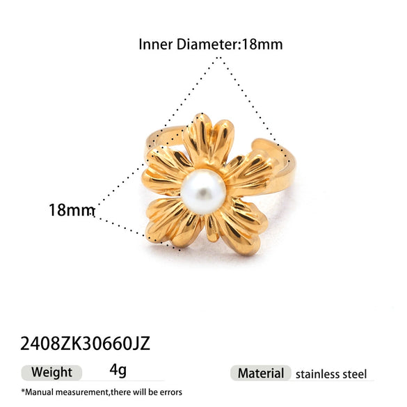 Wholesale Women's Titanium Steel Cartoon Character Electroplated Open Ring