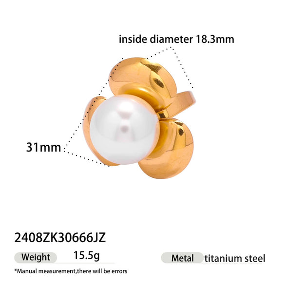 Wholesale Women's Titanium Steel Cartoon Character Electroplated Open Ring