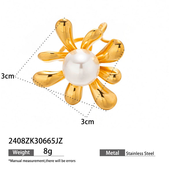 Wholesale Women's Titanium Steel Cartoon Character Electroplated Open Ring