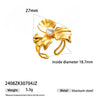 Wholesale Women's Titanium Steel Cartoon Character Electroplated Open Ring