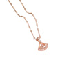 Wholesale Women's Titanium Steel Clavicle Chain Necklace With Copper Pendant Micropaved Crown Heart Shape Flower Insect Leaves Geometric Animal Zodiac Letters Numbers Text Design