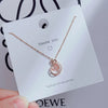 Wholesale Women's Titanium Steel Clavicle Chain Necklace With Copper Pendant Micropaved Crown Heart Shape Flower Insect Leaves Geometric Animal Zodiac Letters Numbers Text Design