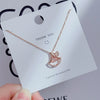 Wholesale Women's Titanium Steel Clavicle Chain Necklace With Copper Pendant Micropaved Crown Heart Shape Flower Insect Leaves Geometric Animal Zodiac Letters Numbers Text Design