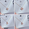 Wholesale Women's Titanium Steel Clavicle Chain Necklace With Copper Pendant Micropaved Crown Heart Shape Flower Insect Leaves Geometric Animal Zodiac Letters Numbers Text Design