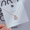 Wholesale Women's Titanium Steel Clavicle Chain Necklace With Copper Pendant Micropaved Crown Heart Shape Flower Insect Leaves Geometric Animal Zodiac Letters Numbers Text Design