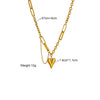 Wholesale Women's Titanium Steel Clavicle Chain With Heart Shape Pendant And Electroplating Treatment
