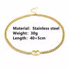 Wholesale Women's Titanium Steel Clavicle Side Necklace With Love Water Drops Bell Pattern Retro Simple Style