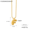 Wholesale Women's Titanium Steel Copper Ball Chain Necklace With Geometric Letter Number Text Design Electroplated Pendant