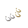 Wholesale Women's Titanium Steel Cshaped Geometric Electroplated Earrings
