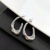 Wholesale Women's Titanium Steel Cshaped Geometric Electroplated Earrings