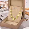 Wholesale Women's Titanium Steel Daisy Geometric O Chain Necklace With Electroplating Treatment