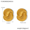 Wholesale Women's Titanium Steel Drop Texture Spiral Asymmetric Color Retaining Earrings With Electroplating