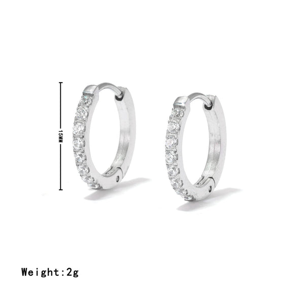Wholesale Women's Titanium Steel Earrings Geometric Style Electroplated