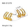 Wholesale Women's Titanium Steel Earrings Gold Plated Retro Simple Geometric Style With 18K Vacuum Plating In Furnace