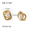 Wholesale Women's Titanium Steel Earrings Gold Plated Retro Simple Geometric Style With 18K Vacuum Plating In Furnace